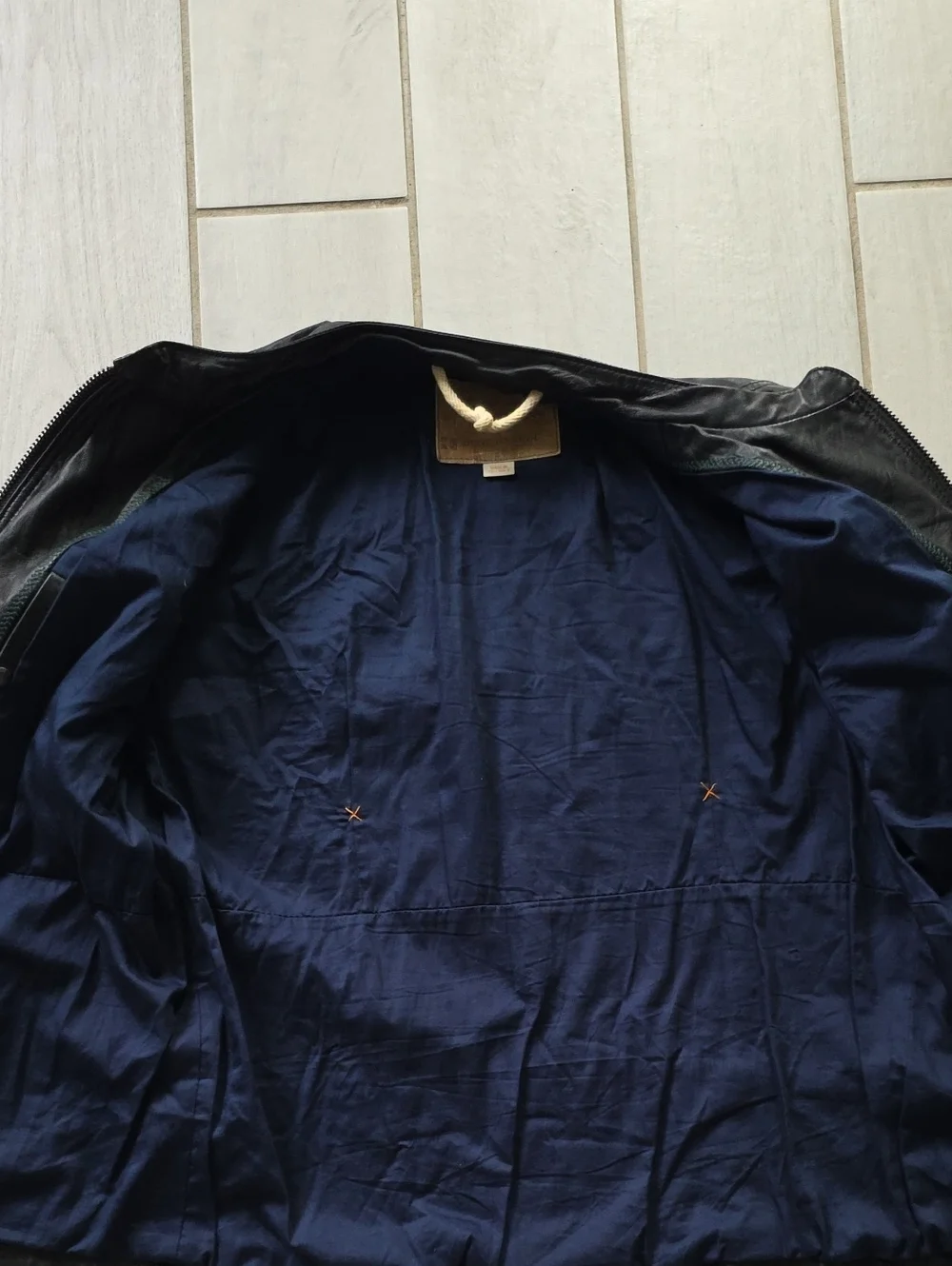 Hugo Boss Orange Leather Jacket.